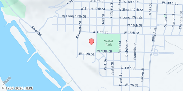 Map showing Boone Park PTA dba at 1400 Crutcher St., North Little Rock, AR