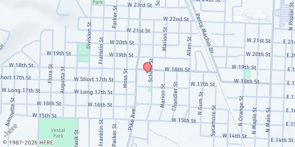 Map showing Gardner Memorial UMC - NLR at 1723 Schaer ST, North Little Rock, AR