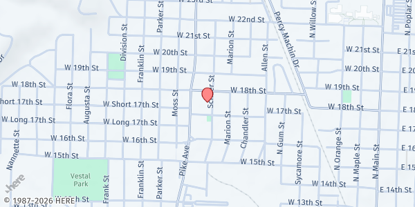 Map showing Gardner Memorial United Methodist Church at 1723 Schaer St., North Little Rock, AR