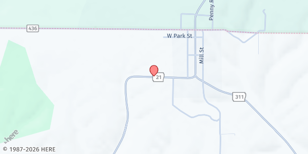 Map showing Harvest Assembly Food Pantry at 9866 AR-21 N, Oak Grove, AR