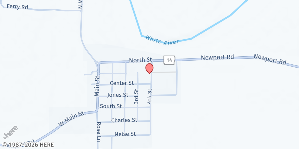 Map showing Cedar Ridge Helping Hands FP at 110 4th St, Oil Trough, AR