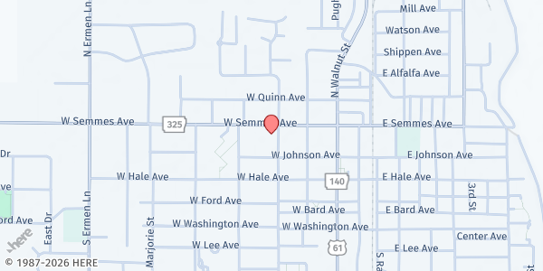 Map showing Broadway Community Outreach at 207 N Elm St, Osceola, AR