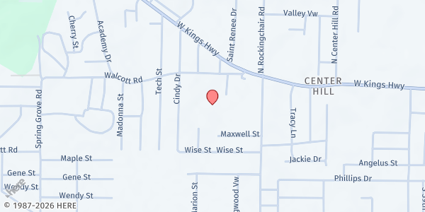 Map showing Center Hill Church Of Christ - Food Distribution Center at 4904 Walcott Rd, Paragould, AR