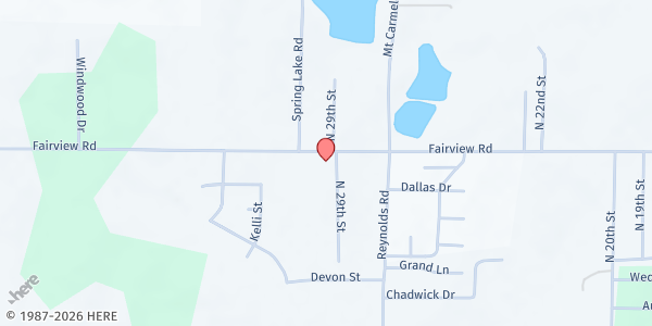 Map showing Grace Baptist Church at 2904 Fairview Rd, Paragould, AR