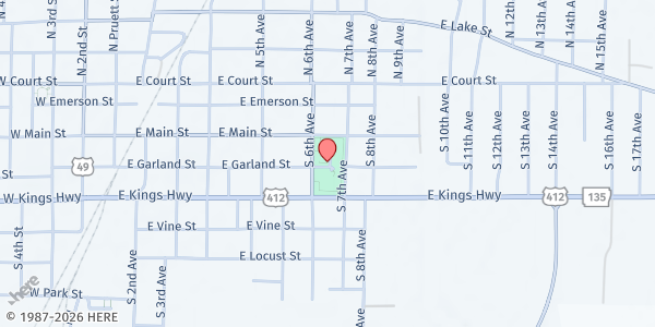 Map showing Labor Park at Labor Park, Paragould, AR