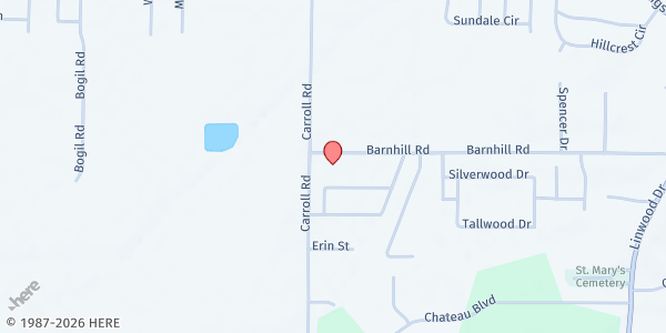 Map showing New Haven Baptist Church - Paragould at 2610 Barnhill Rd., Paragould, AR