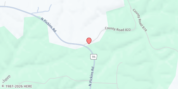 Map showing Angel's Share Food Pantry at 9829 White Oak Hollow Rd, Pea Ridge, AR