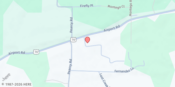Map showing Pearcy Baptist Church at 5985 Airport Rd, Pearcy, AR