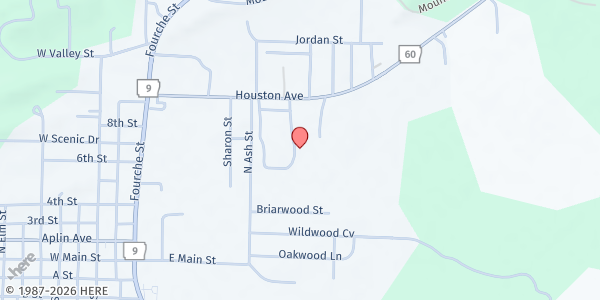 Map showing Feeding the Mustangs at 325 Houston Avenue, Perryville, AR