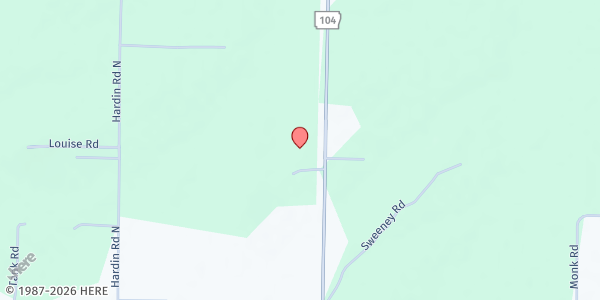 Map showing Christian Baptist Church at 1016 Highway 104, Pine Bluff, AR