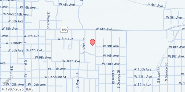 Map showing First Trinity COGIC dba Feed My Sheep at 800 South Catalpa St, Pine Bluff, AR