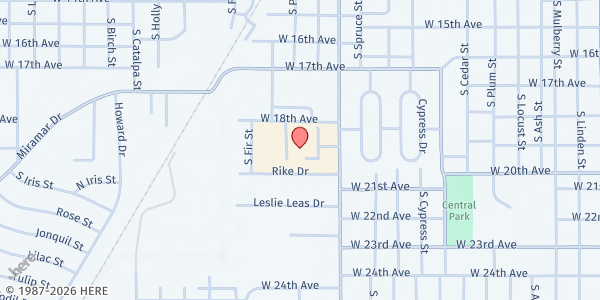 Map showing Southeast Arkansas College Foundation - SEARK Food Pantry at 1900 Hazel St., Pine Bluff, AR