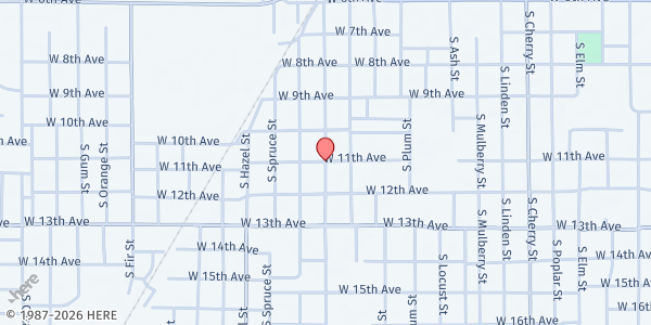 Map showing Upper Room Christian Church at 1100 S. Cypress St., Pine Bluff, AR