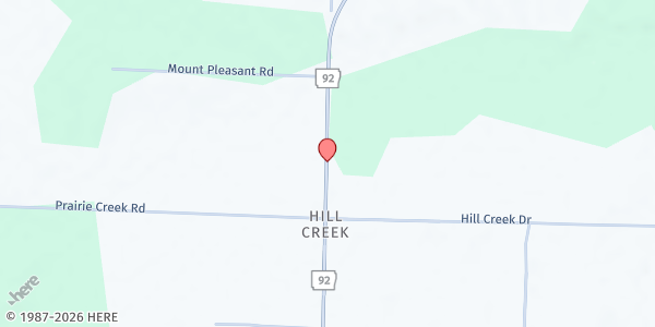 Map showing Mt. Pleasant MBC Outreach at 896 Hwy 92, Plumerville, AR