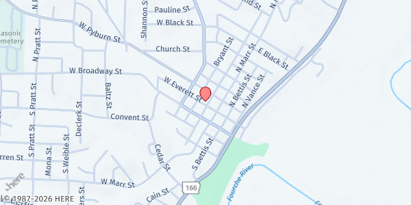 Map showing Beyond the Walls Outreach at 201 N. Van Bibber St., Pocahontas, AR