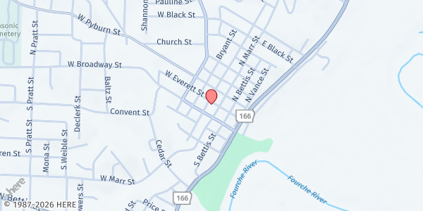 Map showing The Salvation Army - Pocahontas at 2445-2517 Old County Rd., Pocahontas, AR