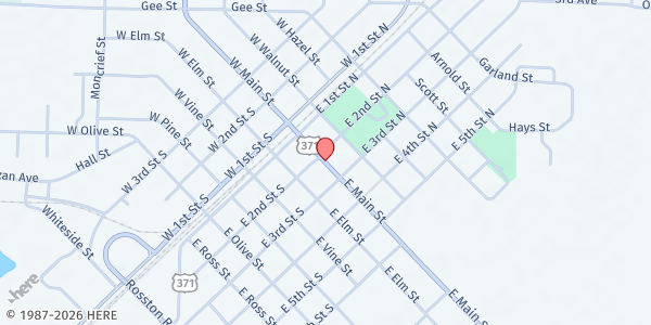 Map showing Foodshare Arkansas at 229 E. Main St., Prescott, AR