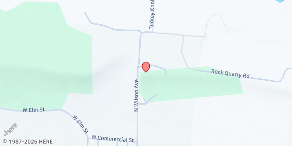 Map showing St. Anthony's -- Give Us This Day at 470 N. Wilson Ave., Ratcliff, AR