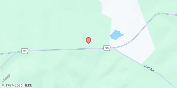 Map showing Calvary Missionary Baptist Church at 17723 Highway 90 W., Ravenden Springs, AR