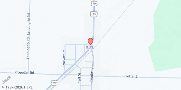 Map showing First Baptist Church - Aberdeen/Heavens Helping Hands at 2320 Hwy 366, Roe, AR