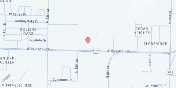 Map showing Holy Trinity Lutheran Church Food Pantry at 1101 W Hudson Rd, Rogers, AR
