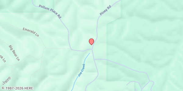 Map showing Piney Point Baptist Church at 10591 Piney Rd., Rogers, AR