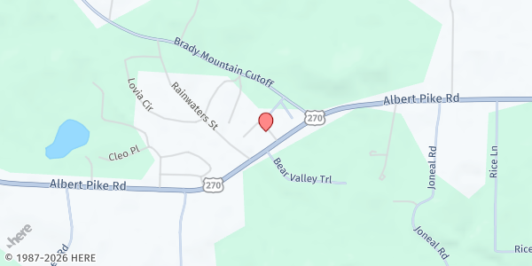 Map showing First Baptist Church Royal - Love Thy Neighbor at 7402 Albert Pike Rd, Royal, AR