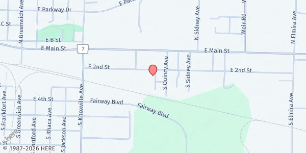 Map showing DAV Russellville at 206 S. Pittsburg Ave., Russellville, AR