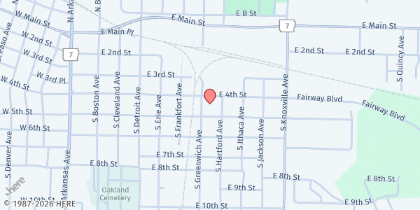 Map showing Ray of hope at 708 E 4th St, Russellville, AR