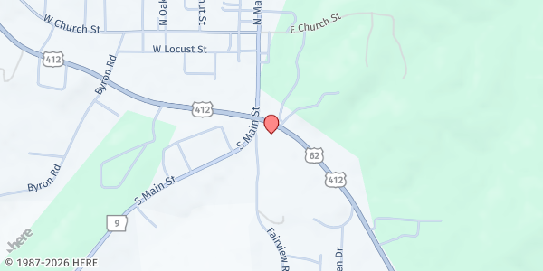 Map showing Agape Food Pantry at 114 Hwy 62 East, Salem, AR