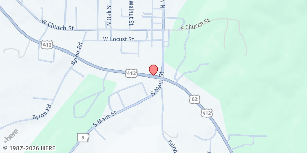 Map showing Agape Food Room at 144 Hwy 62 E., Salem, AR