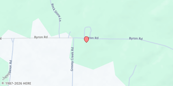 Map showing Byron Cumberland Presbyterian Church Pantry at 8936 Byron Rd., Salem, AR