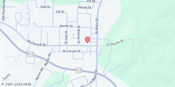 Map showing Salem UMC Feed Our Children at 205 W. Church St., Salem, AR