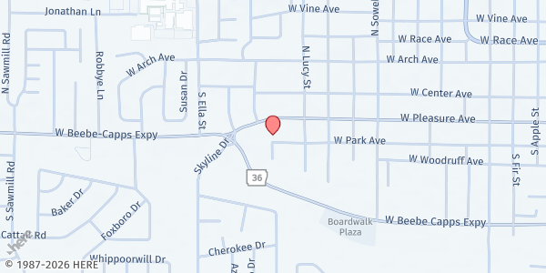Map showing Good Samaritan Center of White County at 1512 W. Park Ave., Searcy, AR