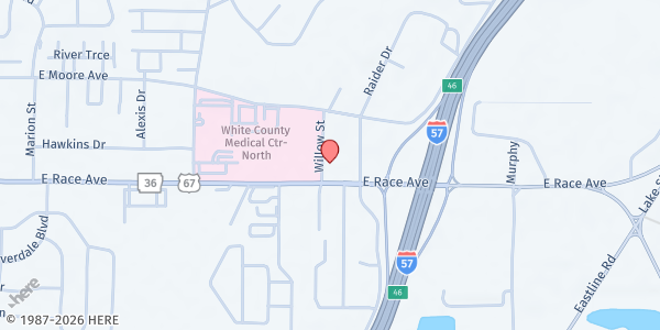 Map showing New Vision COGIC at New Vision COGIC, Searcy, AR