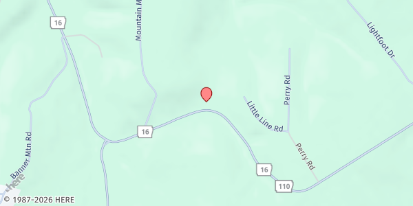 Map showing Maranatha AOG Church Pantry at 11929 AR-16, Shirley, AR