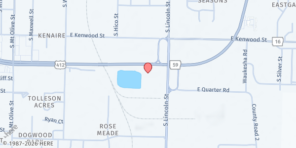 Map showing F2F Pantry Siloam Springs at 1400 US-412, Siloam Springs, AR