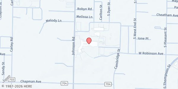 Map showing Cross Church - Springdale at 1709 Johnson Rd, Springdale, AR