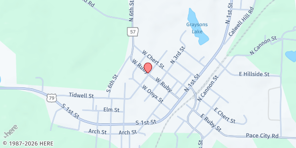 Map showing Stephens Community Outreach at 315 W Chert St., Stephens, AR