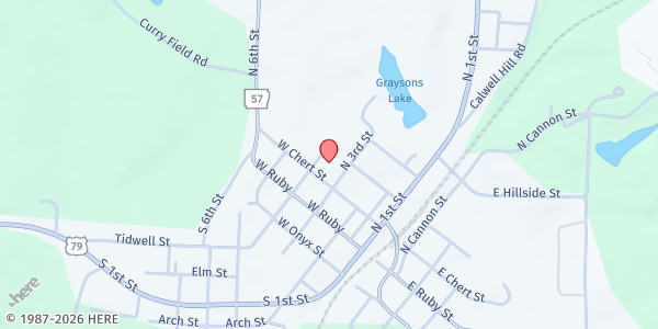 Map showing Stephens Community Outreach Ctr. at 315 W Chert St, Stephens, AR