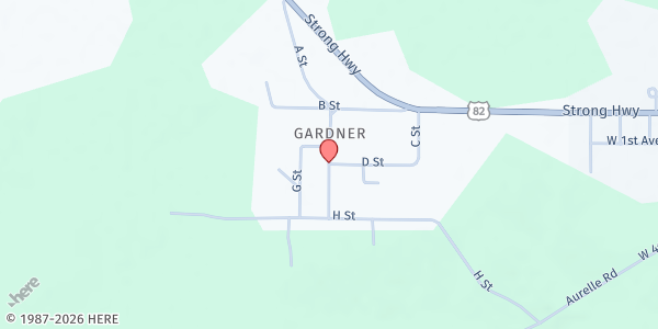 Map showing Curry Chapel AMC Pantry - Strong at 250 F St., Strong, AR