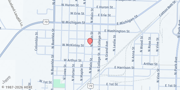 Map showing Stuttgart Recovery And Help Center at 603 N Main St, Stuttgart, AR