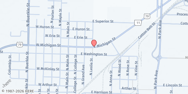 Map showing Turning Point Ministries at 409 E. Michigan St., Stuttgart, AR