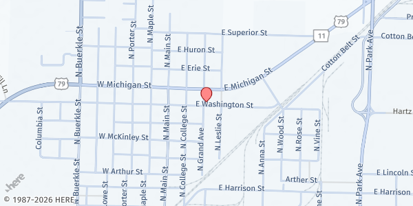 Map showing Victor's Empowerment Center at 805 N. Grand Ave., Stuttgart, AR