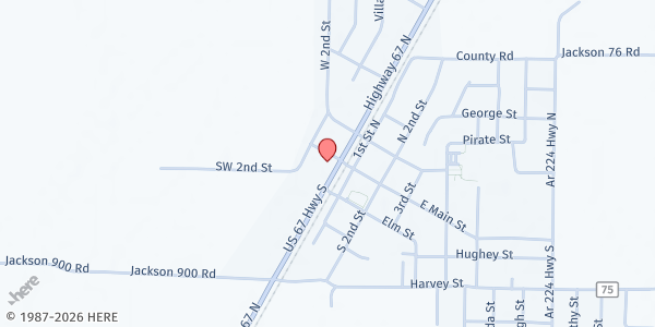 Map showing Swifton City Hall at 101 AR-367, Swifton, AR