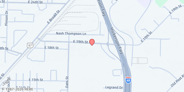 Map showing Harvest Regional Food Bank - Arkansas at Harvest Regional Food Bank - Arkansas, Texarkana, AR