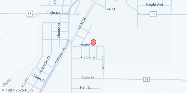 Map showing Hands Extended Love Program - Tuckermann Family Worship at 215 Webb St., Tuckerman, AR