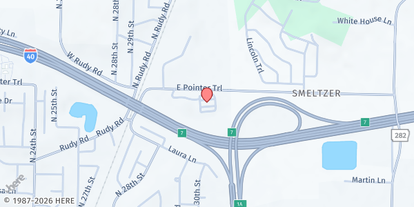 Map showing Bethlehem Freewill Baptist Church at 3130 Pointer Trail E., Van Buren, AR