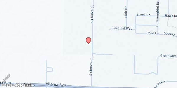 Map showing Full Gospel Pentecostal Church - Vilonia at 146 S. Church St., Vilonia, AR