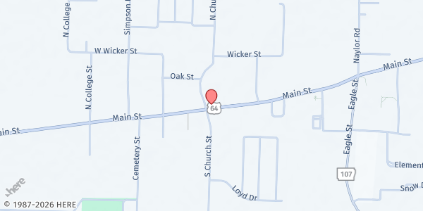 Map showing Spirit of Vilonia Food Pantry at 1113 Main St, Vilonia, AR